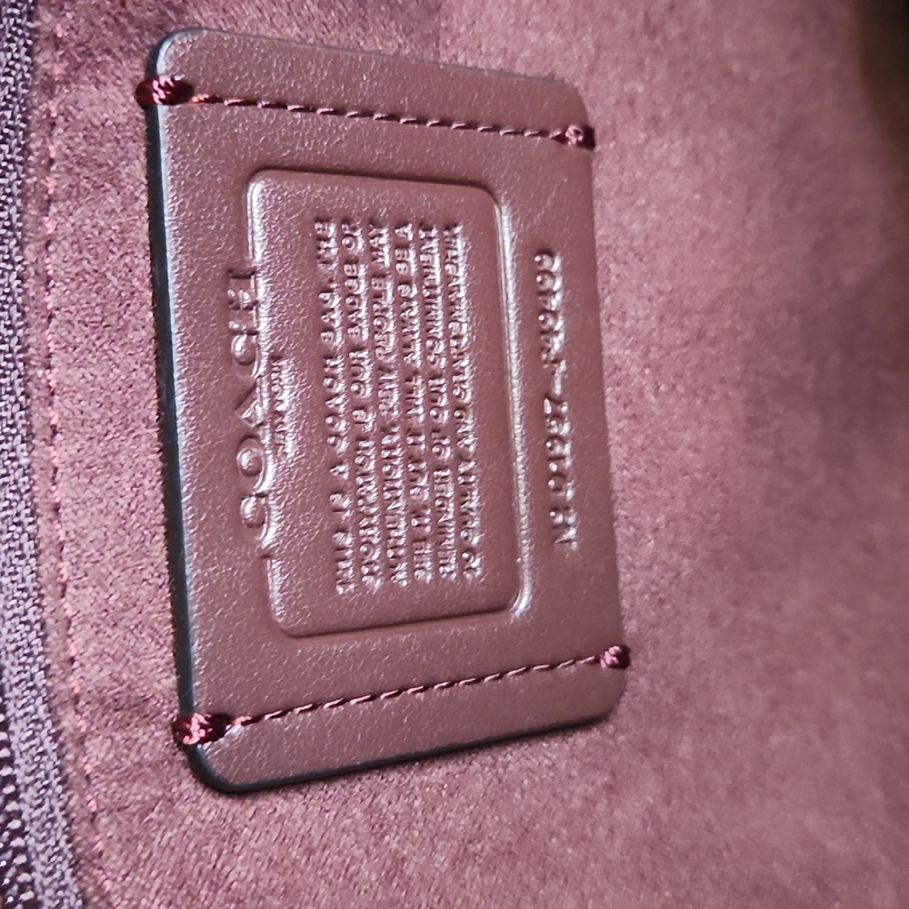 Coach Black and Gold Embossed Leather Tote - Picture 8 of 8